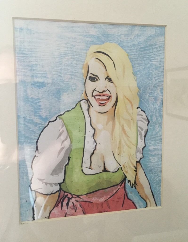 Bavarian Beauties Moku Hanga Farbholzschnitt
