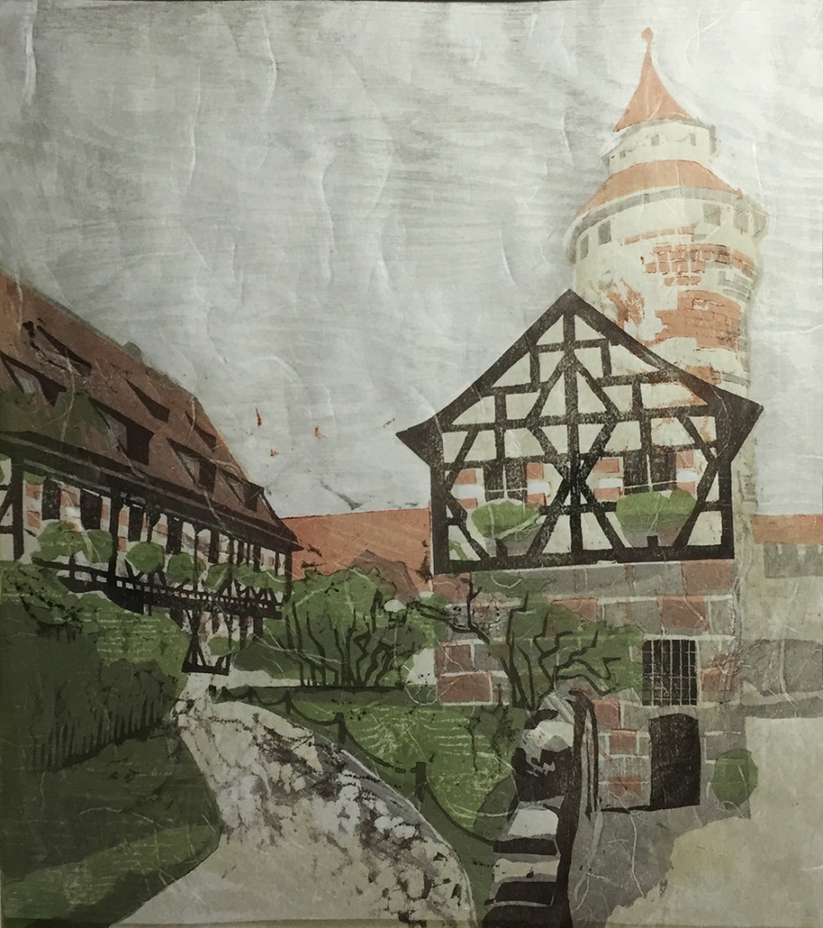 Burg Nürnberg Farbholzschnitt