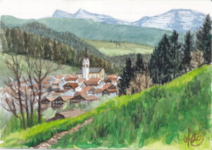 Aquarell Oberstaufen