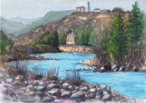 Aquarell Chiesa di San Giorgio am Avisio