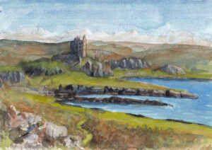Gylen Castle – Kerrera - Aquarell